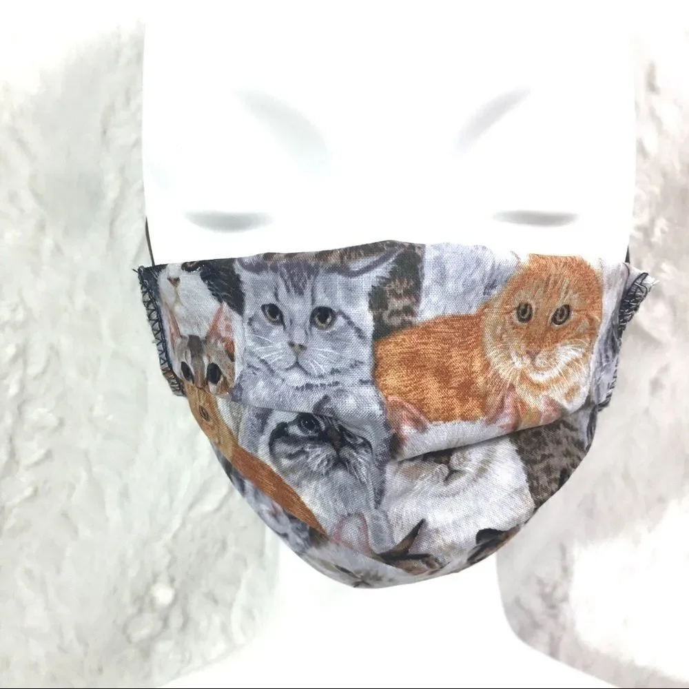 Kitty cat Facemask mask cloth fabric filter pocket